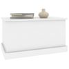 Baúl Almacenaje Madera Contrachapada Blanco Brillo 70x40x38 Cm Vidaxl