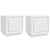 Mesitas De Noche 2 Uds Madera Contrachapada Blanco 44x35x45 Cm Vidaxl