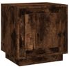 Mesita De Noche Madera Contrachapada Roble Ahumado 44x35x45 Cm Vidaxl