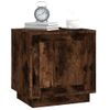 Mesitas Noche 2 Uds Madera Contrachapada Roble Humo 44x35x45 Cm Vidaxl