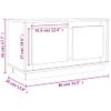 Mueble De Tv Madera Contrachapada Blanco 80x35x45 Cm Vidaxl