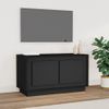 Mueble Para Tv Madera Contrachapada Negro 80x35x45 Cm Vidaxl