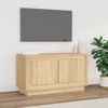 Mueble Para Tv Madera Contrachapada Roble Sonoma 80x35x45 Cm Vidaxl