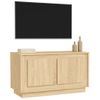 Mueble Para Tv Madera Contrachapada Roble Sonoma 80x35x45 Cm Vidaxl