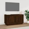 Mueble Para Tv Madera Contrachapada Roble Marrón 80x35x45 Cm Vidaxl