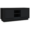 Mueble De Tv Madera Contrachapada Negro 102x35x45 Cm Vidaxl