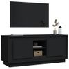 Mueble De Tv Madera Contrachapada Negro 102x35x45 Cm Vidaxl