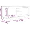 Mueble De Tv Madera Contrachapada Negro 102x35x45 Cm Vidaxl