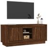 Mueble Para Tv Madera Contrachapada Roble Marrón 102x35x45 Cm Vidaxl