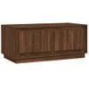 Mesa De Centro Madera Contrachapada Marrón Roble 102x50x44 Cm Vidaxl