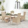 Set Comedor De Jardín 5 Pzas Con Cojines Ratán Sintético Beige Vidaxl