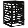 Cobertizo Para Cubos De Basura Madera Pino Negro 84x90x128,5 Cm Vidaxl