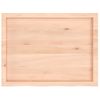 Estante De Pared Madera Maciza Roble Sin Tratar 80x60x(2-4) Cm Vidaxl