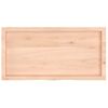 Estante De Pared Madera Maciza Roble Sin Tratar 100x50x(2-4) Cm Vidaxl