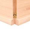 Estante De Pared Madera Maciza Roble Sin Tratar 120x40x(2-4) Cm Vidaxl