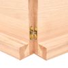 Estante De Pared Madera Maciza Roble Sin Tratar 120x40x(2-6) Cm Vidaxl