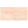 Estante De Pared Madera Maciza Roble Sin Tratar 120x60x(2-4) Cm Vidaxl