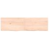 Estante De Pared Madera Maciza Roble Sin Tratar 140x40x(2-6) Cm Vidaxl