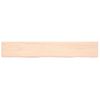 Estante De Pared Madera Maciza Roble Sin Tratar 180x30x(2-4) Cm Vidaxl