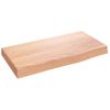 Estante De Pared Madera De Roble Tratada Marrón Claro 40x20x4cm Vidaxl