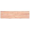 Estante Pared Madera Roble Tratada Marrón Claro 120x30x(2-4) Cm Vidaxl