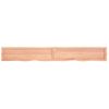 Estante Pared Madera Roble Tratada Marrón Claro 220x30x(2-4) Cm Vidaxl