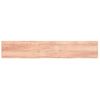 Estante Pared Madera Roble Tratada Marrón Claro 220x40x(2-4) Cm Vidaxl