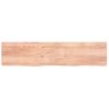 Estante Pared Madera Roble Tratada Marrón Claro 220x50x(2-6) Cm Vidaxl