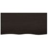 Estante Pared Madera Roble Tratada Marrón Oscuro 100x50x(2-6)cm Vidaxl