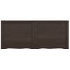 Estante Pared Madera Roble Tratada Marrón Oscuro 120x50x(2-4)cm Vidaxl