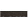 Estante Pared Madera Roble Tratada Marrón Oscuro 140x30x(2-4)cm Vidaxl