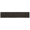 Estante Pared Madera Roble Tratada Marrón Oscuro 200x40x(2-4)cm Vidaxl