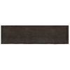 Estante Pared Madera Roble Tratada Marrón Oscuro 220x60x(2-4)cm Vidaxl