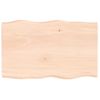 Tablero De Mesa Madera Maciza Borde Natural 80x50x(2-4) Cm Vidaxl