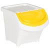 Cubos De Basura Apilables Con Tapa 3 Uds Pp Blanco 78 L Vidaxl