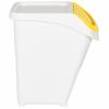 Cubos De Basura Apilables Con Tapa 3 Uds Pp Blanco 120 L Vidaxl