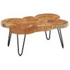 Mesa De Centro 6 Troncos Madera Maciza Acacia 36 Cm Vidaxl