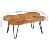 Mesa De Centro 6 Troncos Madera Maciza Acacia 36 Cm Vidaxl