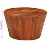 Mesa De Centro De Madera Maciza De Mango Rugosa Ø 52x30 Cm Vidaxl