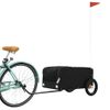 Remolque Para Bicicleta Hierro Negro 30 Kg Vidaxl