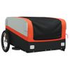 Remolque Para Bicicleta Hierro Negro Y Naranja 45 Kg Vidaxl