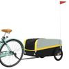 Remolque Para Bicicleta Hierro Negro Y Amarillo 45 Kg Vidaxl