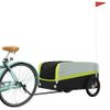 Remolque Para Bicicleta Hierro Negro Y Verde 45 Kg Vidaxl