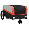 Remolque Para Bicicleta Hierro Negro Y Naranja 30 Kg Vidaxl