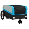 Remolque Para Bicicleta Hierro Negro Y Azul 30 Kg Vidaxl