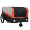 Remolque Para Bicicleta Hierro Negro Y Naranja 45 Kg Vidaxl