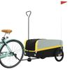 Remolque Para Bicicleta Hierro Negro Y Amarillo 45 Kg Vidaxl