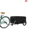 Remolque Para Bicicleta Hierro Negro 45 Kg Vidaxl