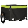 Remolque Para Bicicleta Hierro Negro Y Verde 45 Kg Vidaxl