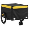 Remolque Para Bicicleta Hierro Negro Y Amarillo 45 Kg Vidaxl